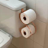 Suporte Duplo de Papel Higiênico para Caixa Acoplada Rose Gold