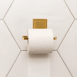 Suporte Porta Papel Higienico de Piatina 3M Dourado Fosco