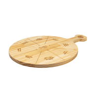 Tábua de Madeira Pinus para Pizza Coração 47cm