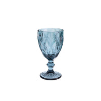 Taça Para Água De Vidro Azul Diamond - 325 ml