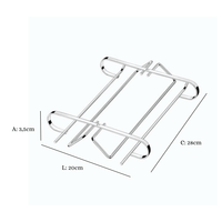 Suporte Para Taças de Fixar no Armário Cromado