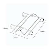 Suporte Para Taças de Fixar no Armário Cromado