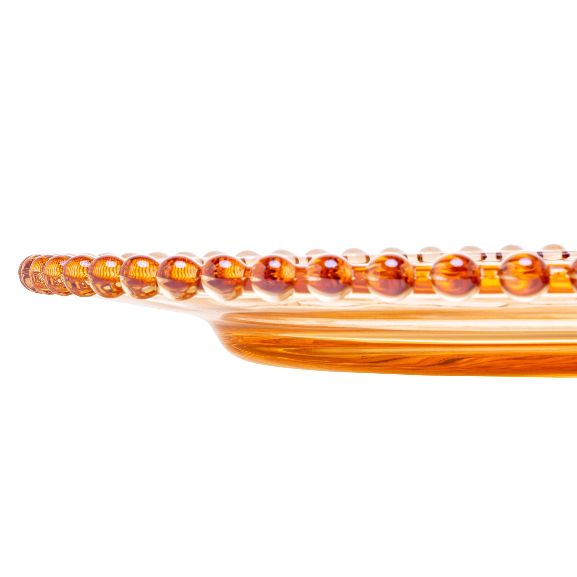 Prato em Cristal de Chumbo Pearl Âmbar 20cm