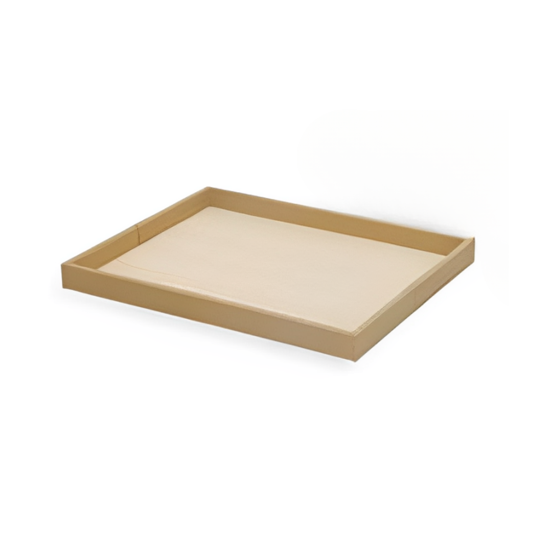 Bandeja em MDF e PU Marrom 40cm