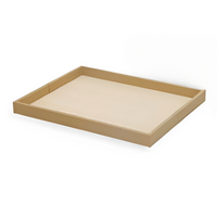 Bandeja em MDF e PU Marrom 46cm