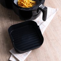 Forma de Silicone para Air Fryer Preta 20cm