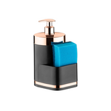 Dispenser Para Pia Eleganza Preto Com Rose Gold