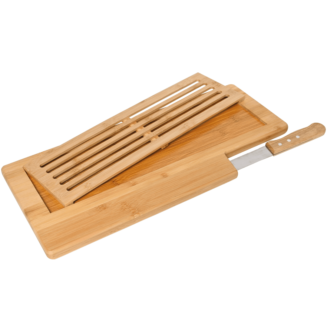 Tábua para Pães Migalheira em Bambu com Faca Ecokitchen 50cm