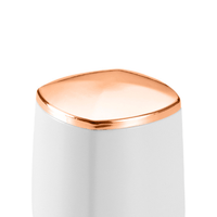 Porta Cotonete e Algodão Branco e Rose Gold Linha Conceito