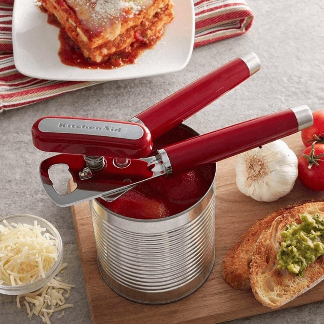 Abridor de Latas e Garrafas Clássico Vermelho KitchenAid - Ela Decora