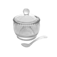 Açucareiro Cristal com Colher Bolinha Pearl - 10 cm - Ela Decora