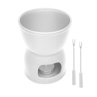 Aparelho de Fondue para Duas Pessoas Branco 4 Peças 400ml - Ela Decora