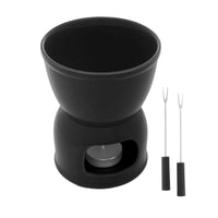 Aparelho de Fondue para Duas Pessoas Preto 4 Peças 400ml - Ela Decora