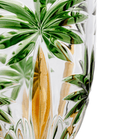 Taça Cristal De Chumbo Palm Tree Handpaint 450ml