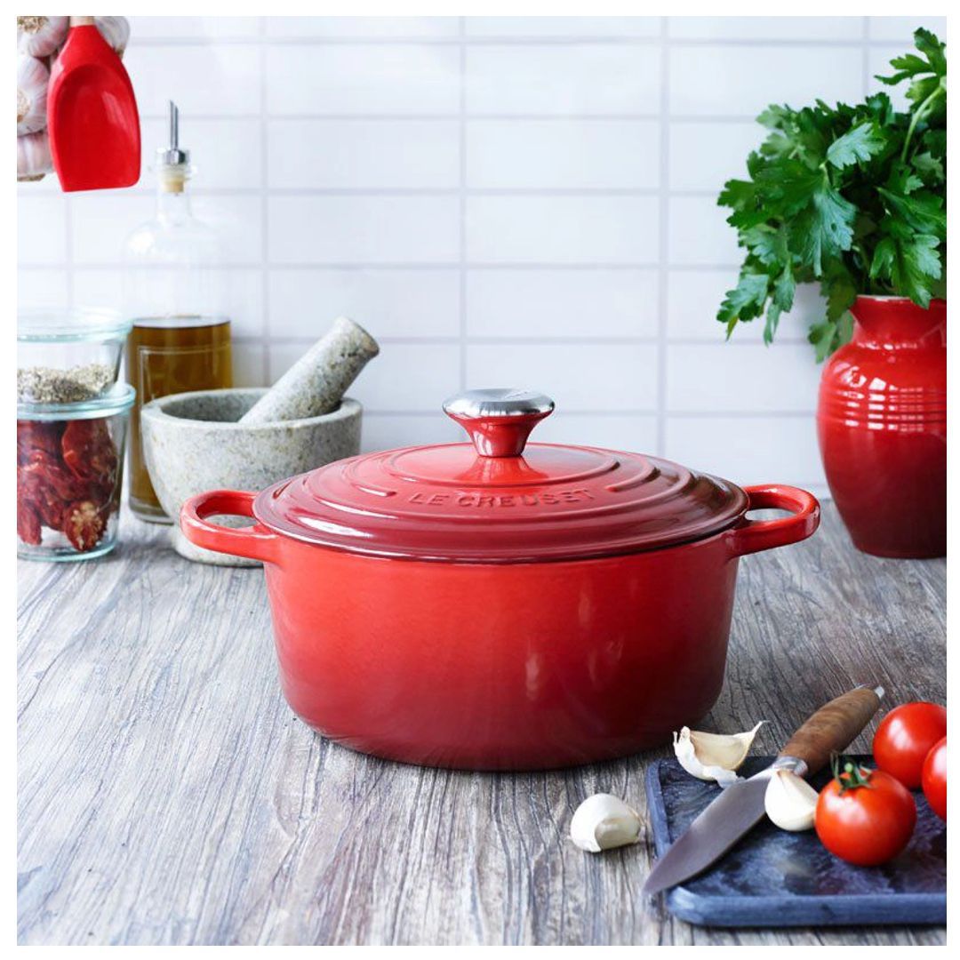 Panela Redonda Ferro Signature Vermelha Le Creuset - 22 cm