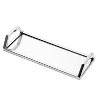 Bandeja Aço Inox com Espelho - 30 cm - Ela Decora