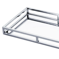 Bandeja Aço Inox com Espelho 41cm - Ela Decora