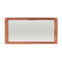 Bandeja Aço Inox com Espelho Rose Gold - 30cm - Ela Decora