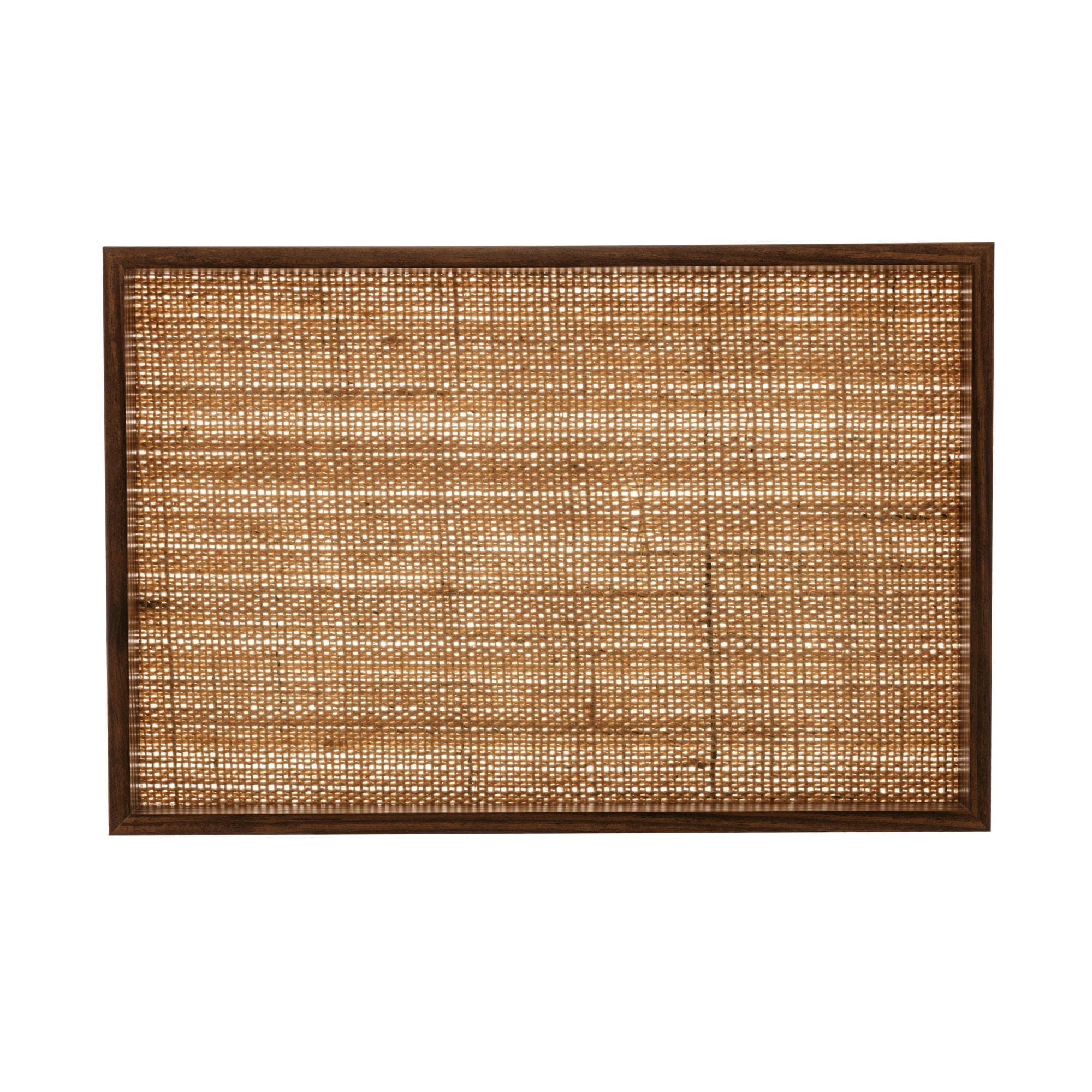 Bandeja de Madeira Coquinho com Sisal 45cm - Ela Decora