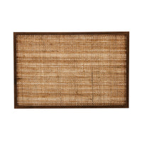 Bandeja de Madeira Coquinho com Sisal 45cm - Ela Decora