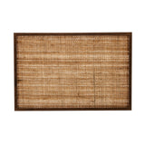 Bandeja de Madeira Coquinho com Sisal 45cm - Ela Decora