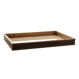 Bandeja de Madeira Coquinho com Sisal 45cm - Ela Decora