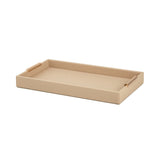 Bandeja Decorativa em MDF e PU Bege 33cm - Ela Decora