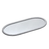 Bandeja Decorativa Oval Cromada 40cm - Ela Decora