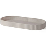 Bandeja Decorativa Oval de Metal Off - White 38cm - Ela Decora