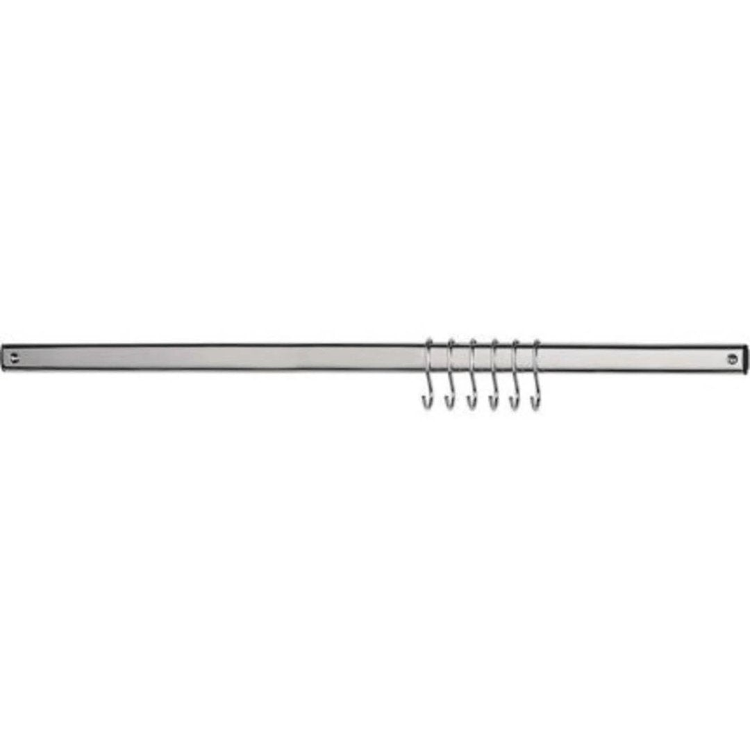 Barra Aço Inox com 6 Ganchos 40 cm Cromada Top Pratic - Ela Decora