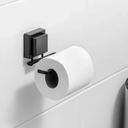 Suporte para Papel Higiênico com Ventosa Ultra-Aderente Preto Fosco