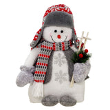 Boneco de Neve Decorativo com Gorro e Cachecol com Pés 33cm - Ela Decora