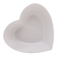 Bowl Coração de Cerâmica Branco 26cm - Ela Decora