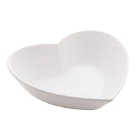 Bowl Coração de Cerâmica Branco 26cm - Ela Decora