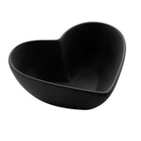 Bowl Coração Decorativo de Cerâmica Heart Preto 21cm - Ela Decora