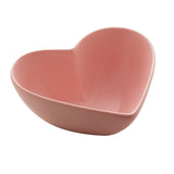 Bowl Coração Decorativo de Cerâmica Heart Rosa 21cm - Ela Decora