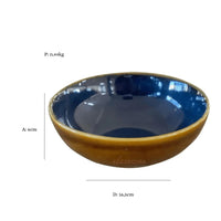 Bowl Noir em Cerâmica Azul 600ml - Ela Decora