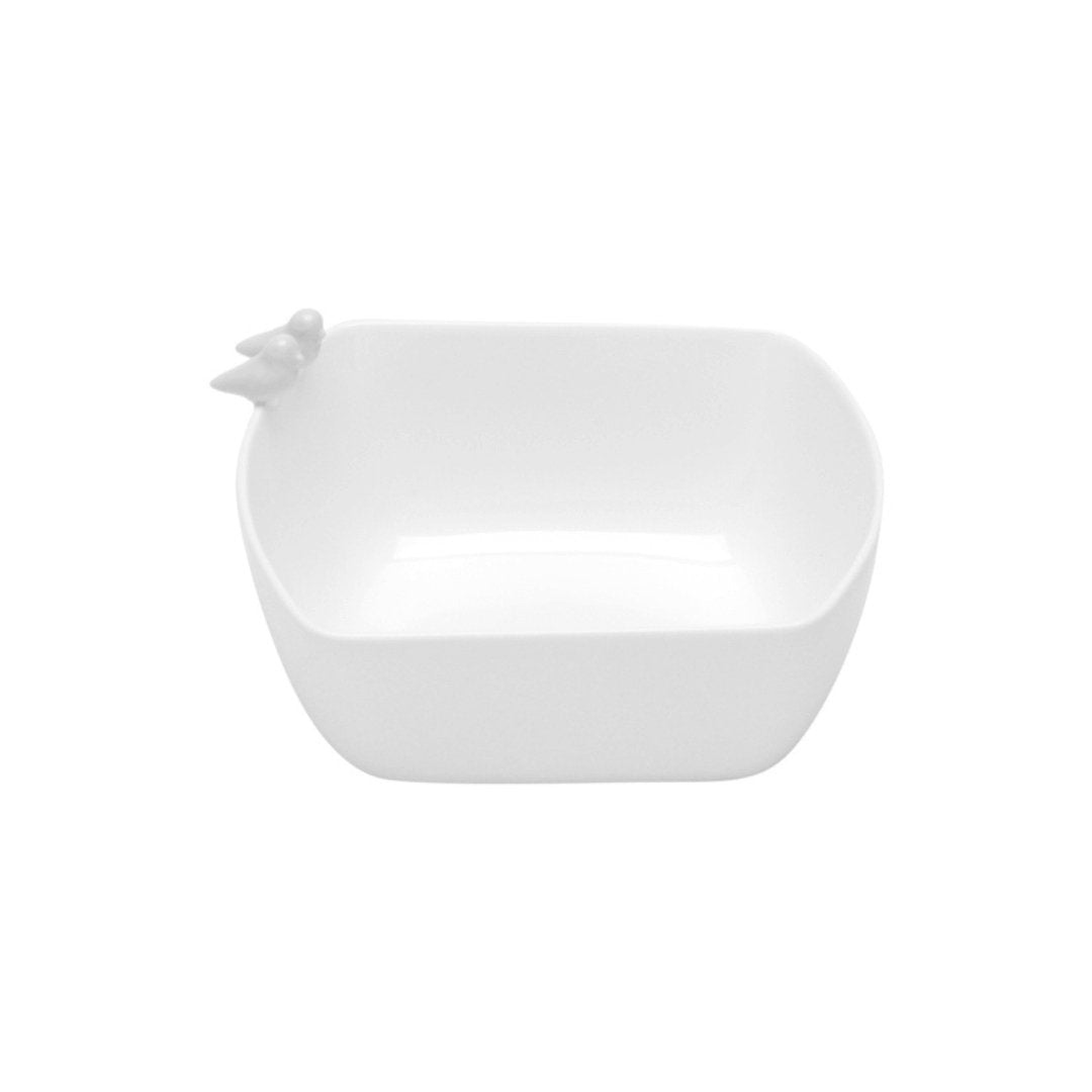 Bowl Porcelana Birds Branco 16cm - Ela Decora