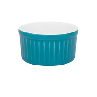 Bowl Ramequin de Porcelana Branco e Azul 180ml - Ela Decora