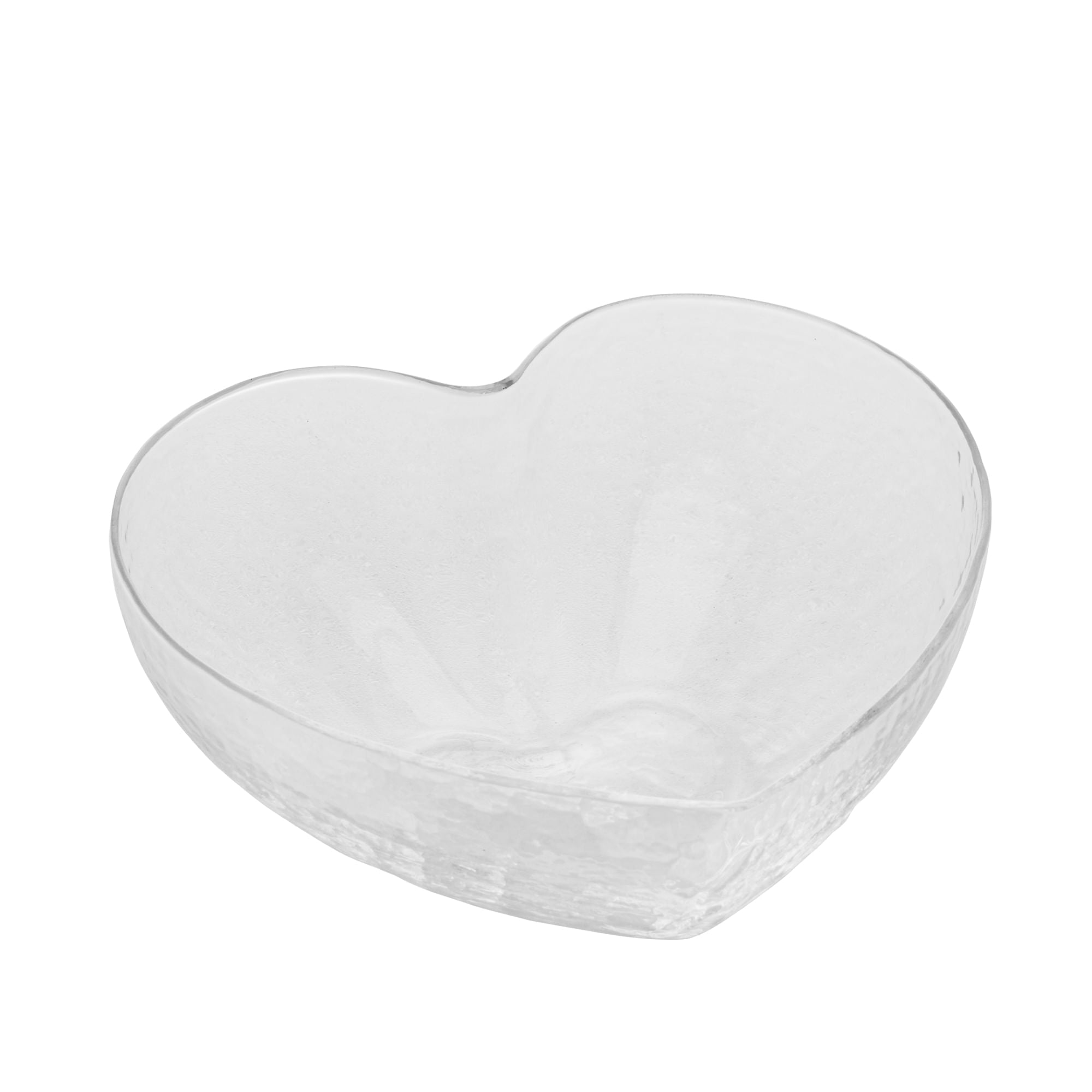 Bowl Vidro Martelado Coração Heart - 15 cm - Ela Decora