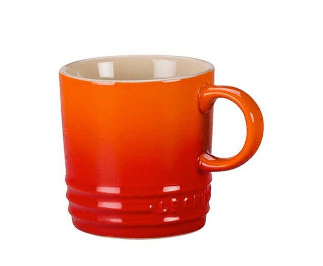 Caneca de Cappuccino Laranja 200ml Le Creuset - Ela Decora