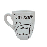 Caneca de Porcelana Meme Branca 350ml - Ela Decora