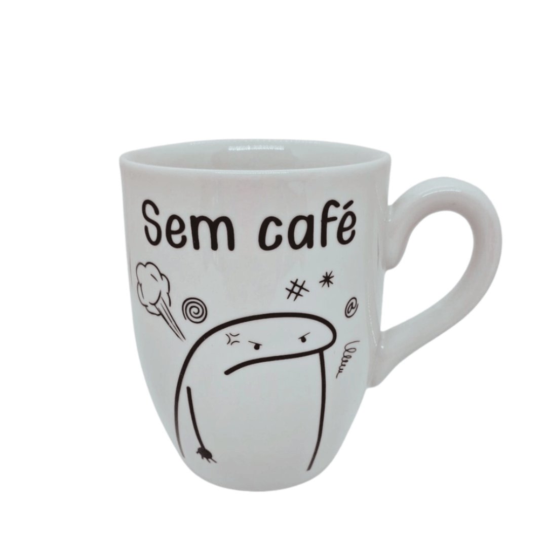 Caneca de Porcelana Meme Branca 350ml - Ela Decora