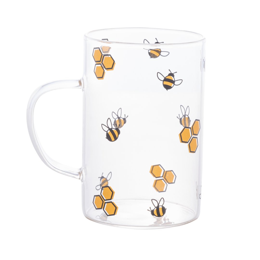 Caneca de Vidro Abelha Bee 280ml - Ela Decora