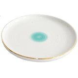 Centro de Mesa Redondo Gaia Azul e Branco 25,2cm - Ela Decora