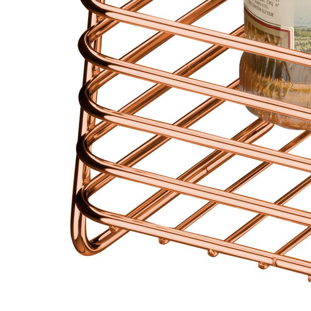 Cesto Multiuso Azeite Temperos Rose Gold Luxo - Ela Decora