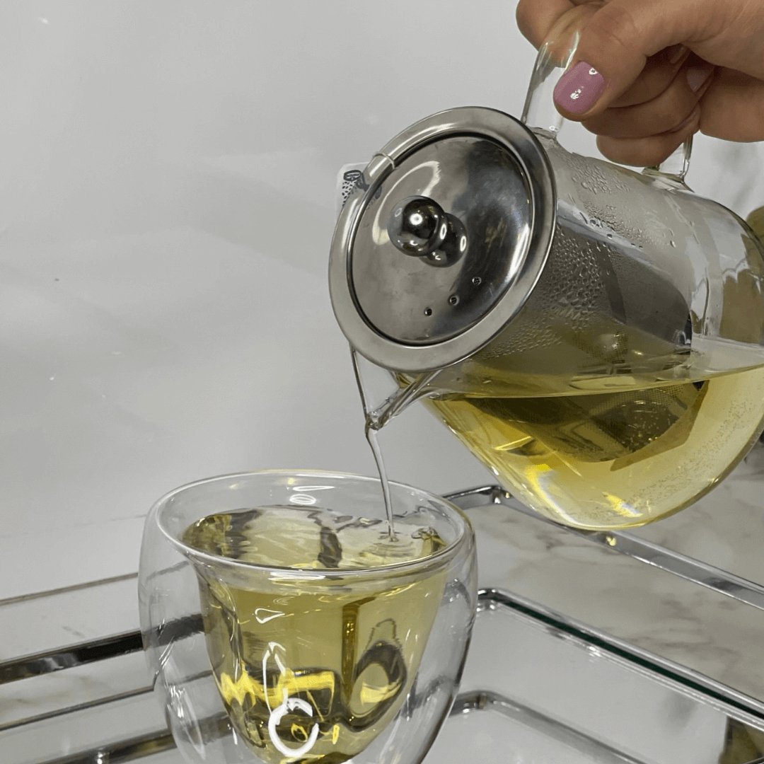 Chaleira de Vidro Borossilicato com Infusor 750ml - Ela Decora