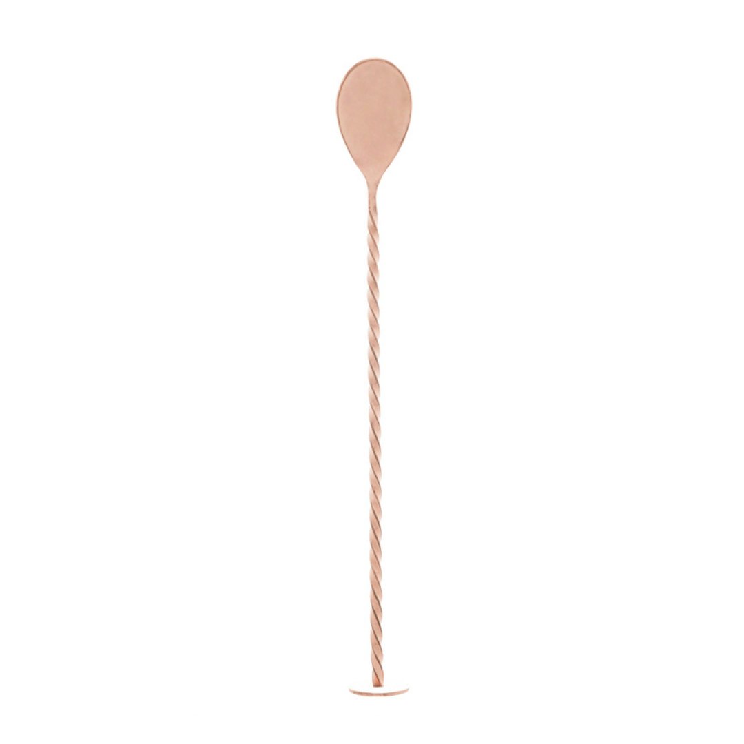 Colher Bailarina de Aço Inox Tress Rose Gold 26cm - Ela Decora