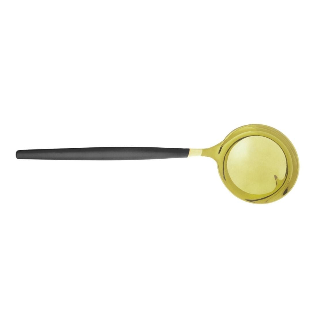 Concha Utensílios de Cozinha Aço Inox Opera Champanhe Preta 24cm - Ela Decora