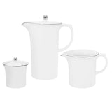 Conjunto de Café Isabel em Porcelana Branco 3 Peças - Ela Decora